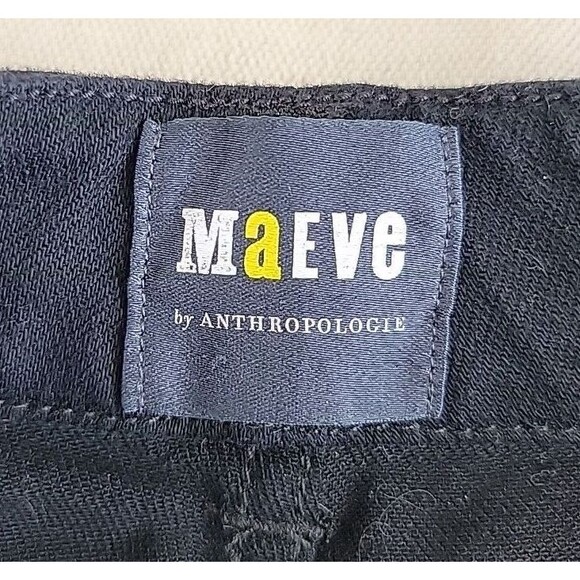 Maeve Anthropologie Jeans Womens 26 27x28.5 Straight Color Block Black Rust EUC - Picture 11 of 16